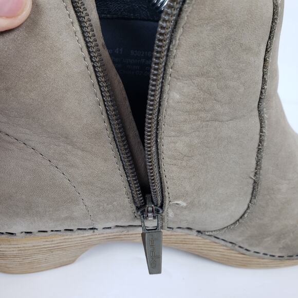 Dansko Maria Womens Size EU 41 US 10.5-11 Beige Nubuck Leather Ankle Bootie Shoe - Picture 12 of 14